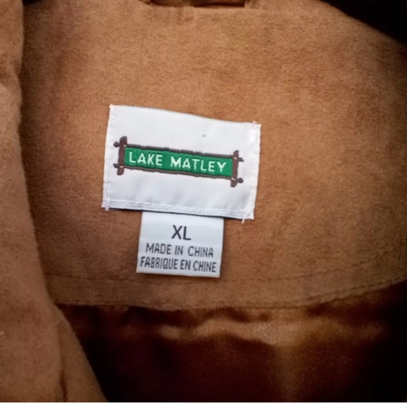 Lake Matley Jacket Mens Size XL Brown Removable Sleeve Light Weight Polyester - Picture 9 of 12